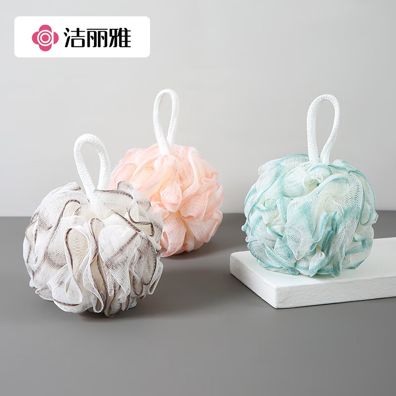 Jie Liya (grace) bath towel, bath ball, long-lasting, cute and bubble-rich bathing artifact for adults, color matching bath bar (green and white + gray and white)