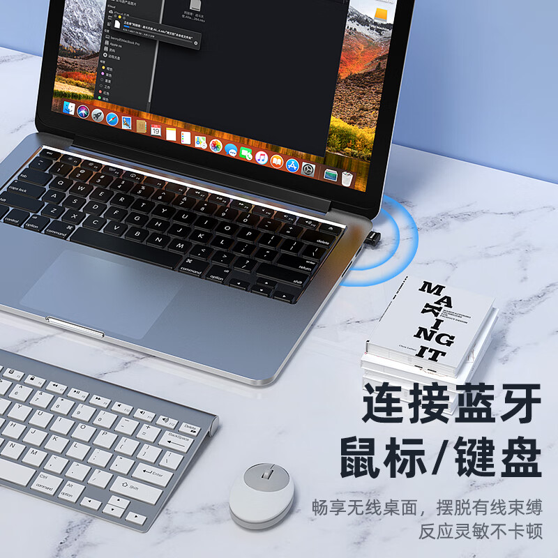 Biaz USB Bluetooth Adapter 5.3 Bluetooth Receiver Transmitter Driver-free Laptop Desktop Connection Keyboard Mouse External Audio Speaker Wireless Bluetooth Headset