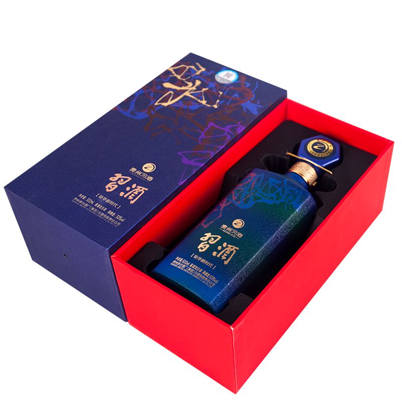 Xijiu Guizhou Xijiu, produced by Maotai Group, Juhua New Era Maotai-flavor liquor, banquet New Year gift wine, 53%, 500mL, 6 bottles, full box