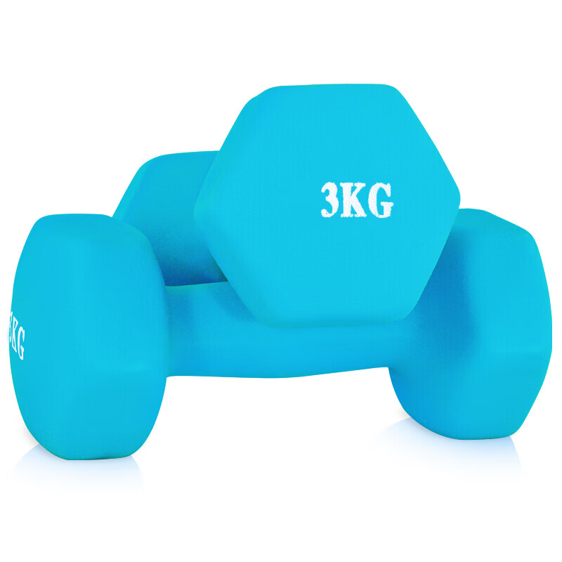 Chengyue color dipped dumbbells for men and women home fitness shaping equipment combination set 3kg*2 tranquil blue CY-136