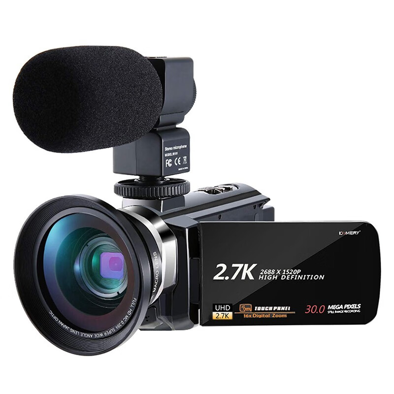Komery 30 million pixel high-definition digital camera home live broadcast selfie DV travel photo camcorder DV recorder button regular version package one