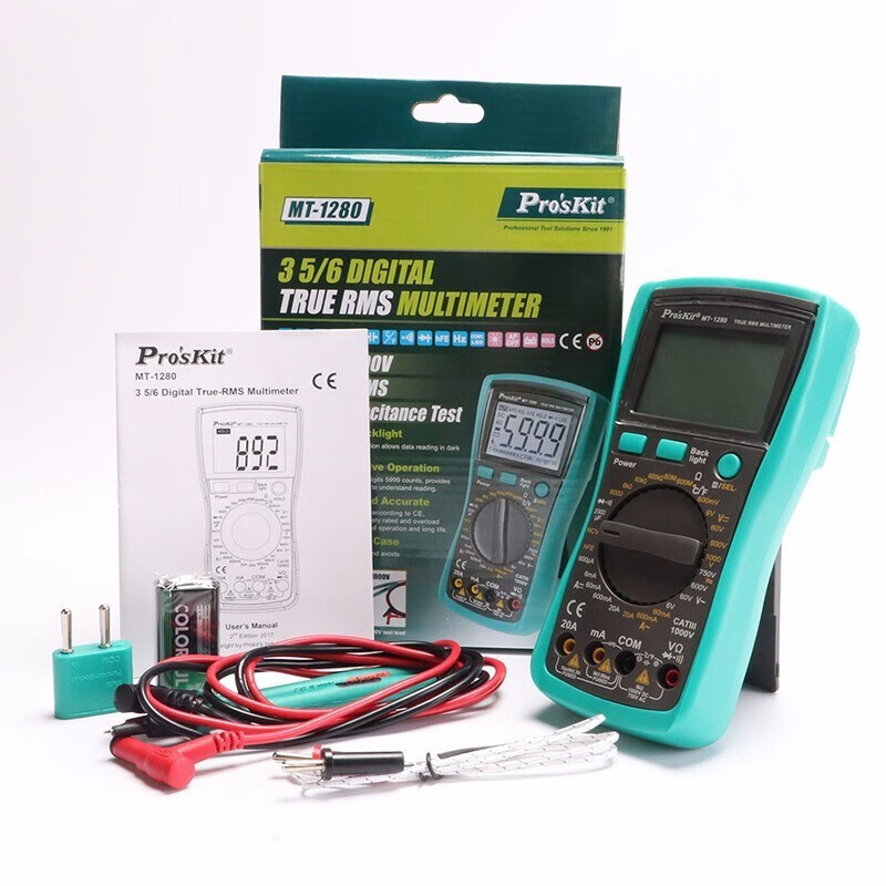 Baogong (Pro sKit) MT-1280 digital multimeter true effective value digital display anti-burn multimeter capacitance meter 3 5/6