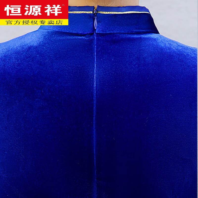 Hengyuanxiang brand Xi mother-in-law wedding long cheongsam 2025 new mother's wear retro Chinese style dress 40 years old to cover the belly, wine red 4XL 125-138 catties