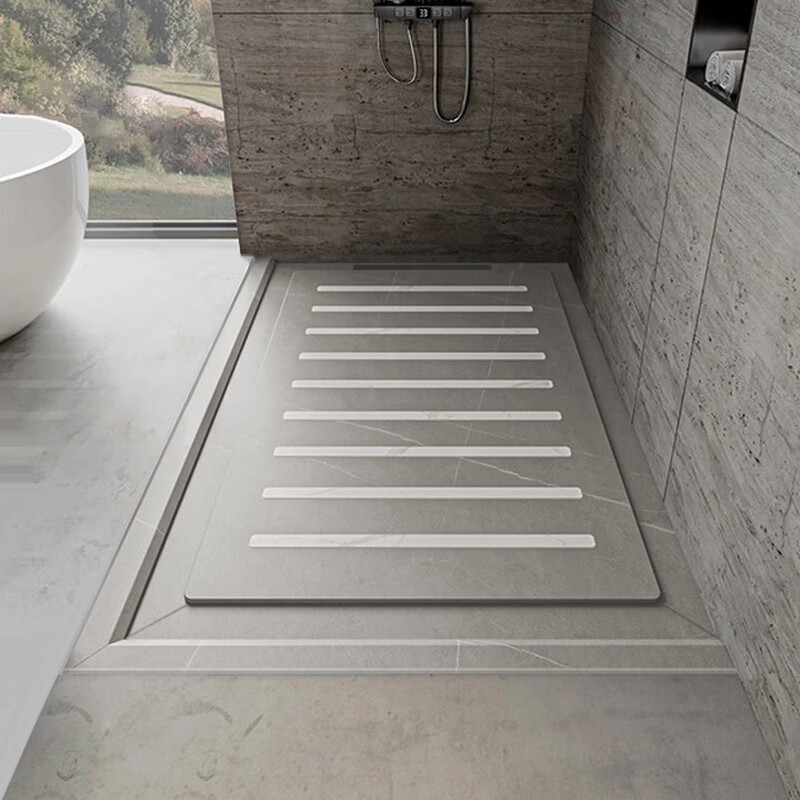 Fantasy Island Bathroom Anti-slip Stone Pedal Bathroom Sunken Shower Room Slate Shower Board Bathroom Footing Tile Floor Customized Shower Board 2-piece Set No Stone Base Square Number 1.4