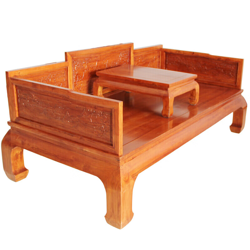 Ruichengtang sofa bed Arhat bed solid wood antique furniture Chinese style Arhat bed with small Kang table coffee table high-end one meter national color Tianxiang wood red