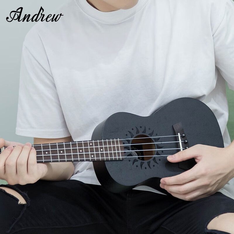 ANDREW Ukulele 23-inch small guitar beginner children's ukulele 23-inch Dark Knight gift pack