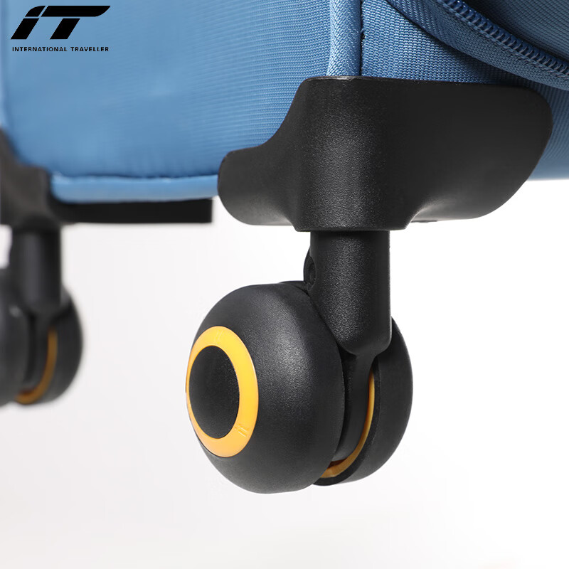 INTERNATIONAL TRAVELLER British IT suitcase travel trolley case ultra-light suitcase large capacity checked box 28 inches 2644 black