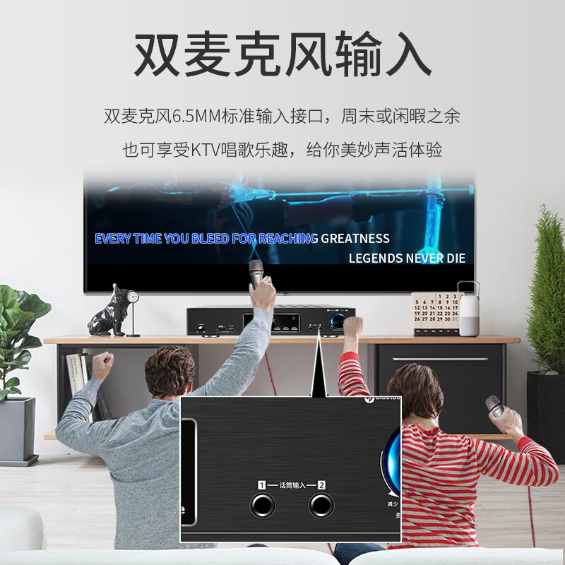 Qisheng high-power 5.1 home Bluetooth amplifier Dolby professional AV subwoofer hifi home theater KTV audio speaker card package HDMI high-definition amplifier 2608 HD version + subwoofer