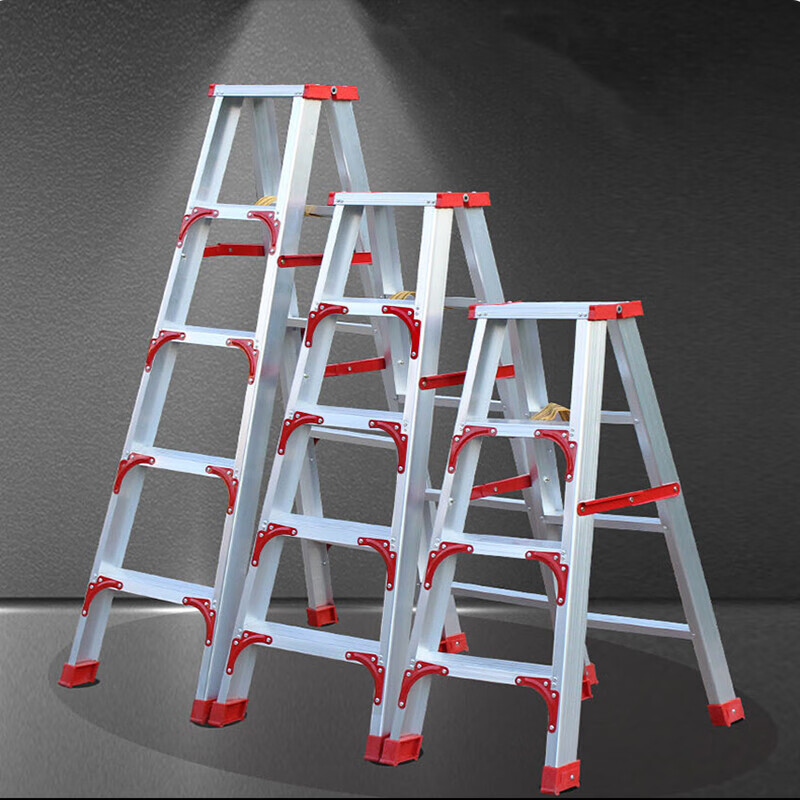 Muyun Aluminum Alloy Herringbone Folding Ladder Multi-Function Warehouse Decoration Ladder (Extra Thick) (Door Delivery) 1.25 Meters