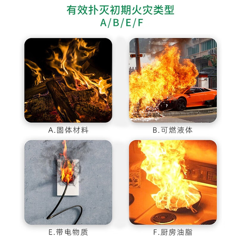 WAYSOHUR water-based fire extinguisher household household fire extinguisher portable car stainless steel fire extinguisher 2L fire certification 980ml water-based fire extinguisher stainless steel