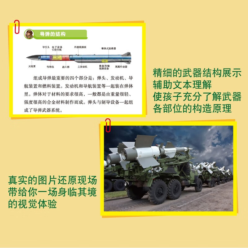 Encyclopedia of World Weapons, a complete set of 4 volumes, missiles, cold weapons, modern pistols, aircraft, ships and other children's military equipment books, extracurricular reading books for primary school students in grades 3, 4, 5 and 6, extracurricular books, independent reading books, money-saving cards