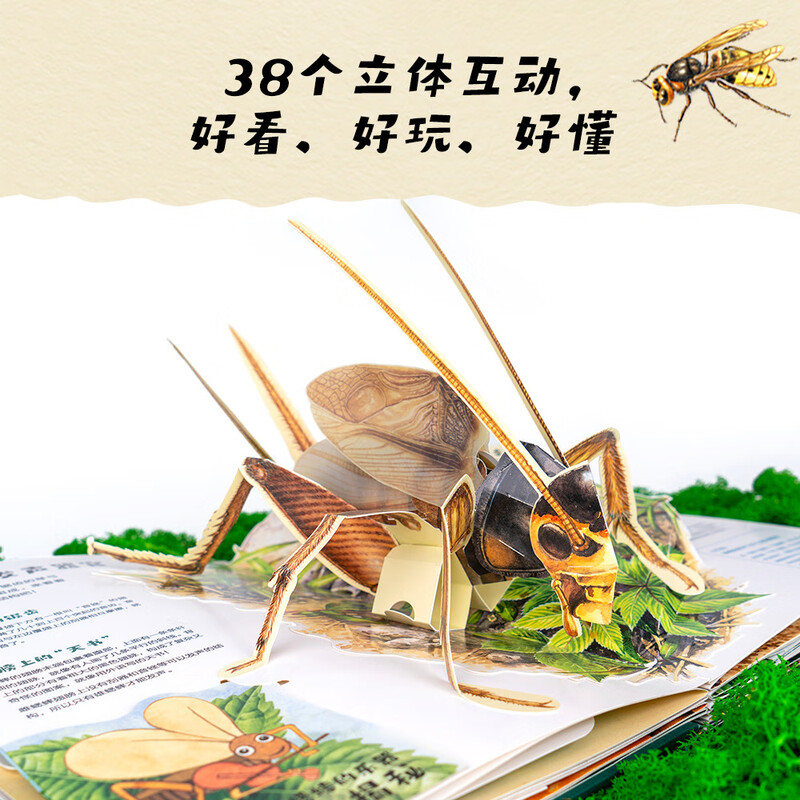 Diary of Insects pop-up book, natural science enlightenment, parent-child reading (10 large spread pages, 38 three-dimensional interactions, 50 insects, hundreds of knowledge points, shocking presentation of Fabre's 