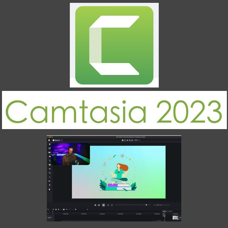 Genuine software Camtasia Studio 2024 Chinese version screen recording software class recording micro class video editing | Katyusha Apple Mac Windows system Camtasia2024 Chinese version lifetime license 2 activation