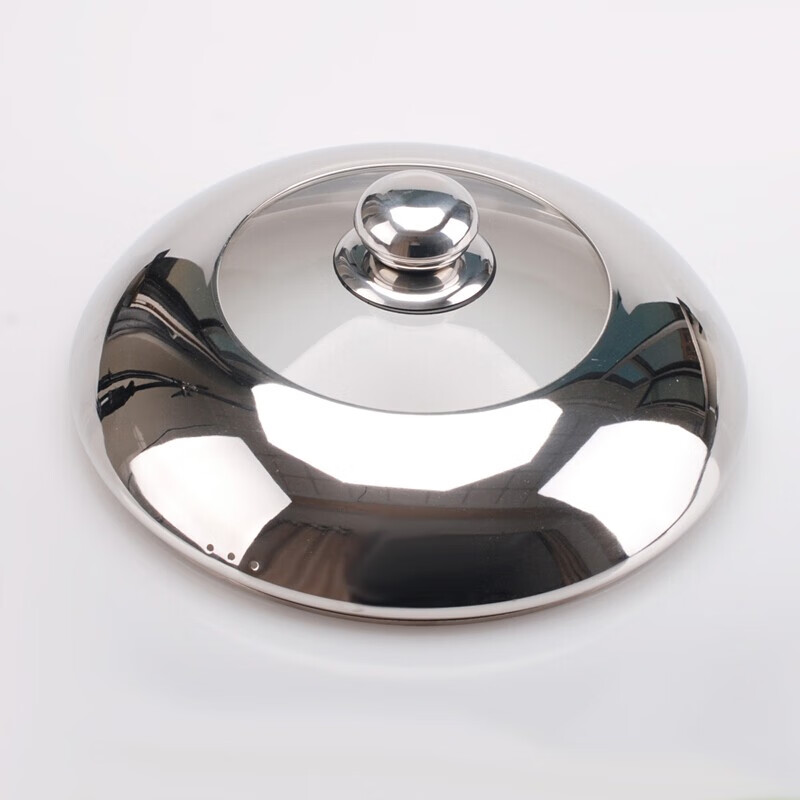Tuodengfeng anti-fall visual stainless steel combination cover tempered glass cover steamer wok lid stainless steel twist 16cm visible high arch cover
