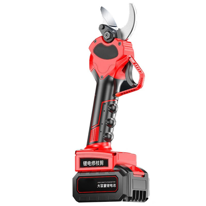 Electric scissors to cut branches, electric fruit tree scissors, rechargeable lithium battery pruning shears, peach trees, orchards, mulberry pruning shears, gardening, garden flower beds, thick branches, pepper pruning tools, Honglue 698VF 5 cm, dual power 3 knives + pocket bag