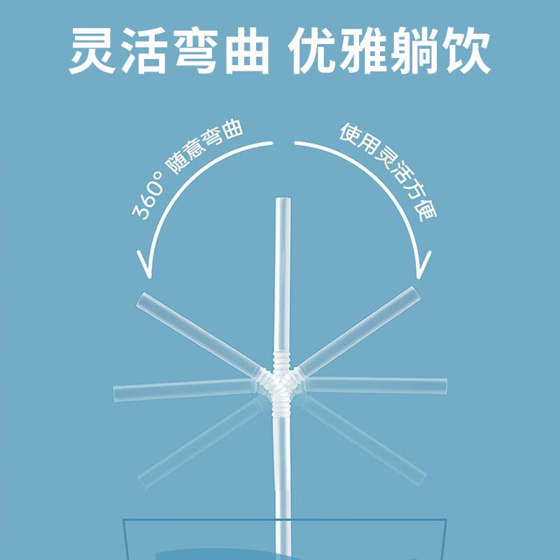 Jijia straws disposable individually packaged maternity and child baby bendable soy milk beverage coffee food grade straws individually packaged bag 300 pieces