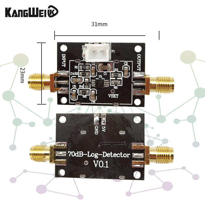 AD8313 module multi-stage demodulation logarithmic amplifier 0.1GHz-2.5GHz RF logarithmic detector