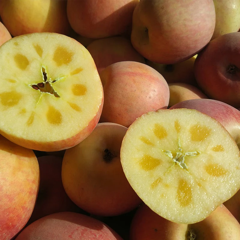 Aksu Apple, Xinjiang Aksu Rock Candy Heart Apple, Red Fuji Seasonal Fresh Fruit Gift Box, Ugly Apple, Gift Recommendation, 10 catties in box, single fruit 75-80mm, net weight 8.5 catties