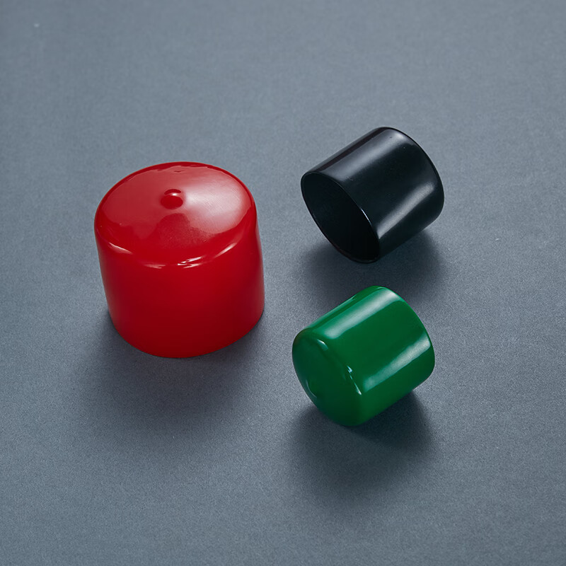 Thousand pieces of light rubber protective sleeve PVC protective cover threaded cap screw seal sleeve insulated terminal sleeve dustproof and waterproof protective plug round pipe sealing cap iron wire cap silicone sleeve wire sealing cap inner diameter 6x15mm 100 pieces black