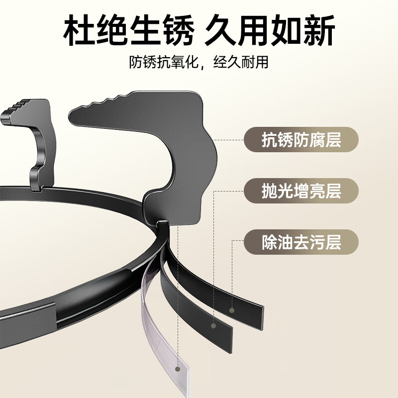 Beishi embedded desktop gas stove bracket anti-slip stove shelf milk pot rack pot rack stove bottom bracket bracket accessories 195MM diameter