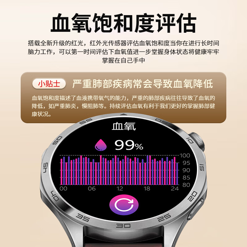 HKTW Hongmeng machine is suitable for blood sugar and blood pressure monitoring watches, smart health monitoring, heart rate, blood oxygen, blood lipids and uric acid all-in-one sleep bracelet, top version, blood sugar, blood pressure, blood oxygen, uric acid, heart rate and sleep all-in-one machine