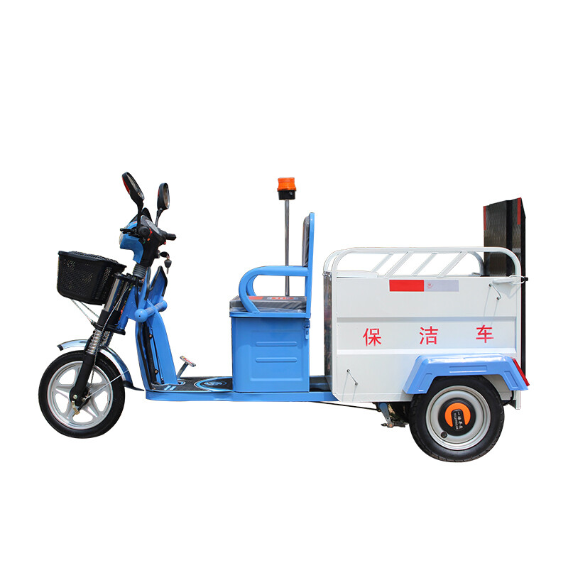Invermante electric tricycle sanitation truck 500L plastic bucket garbage truck cleaning vehicle street community property municipal school garbage transfer truck cleaning vehicle Invermante flat six-bucket truck
