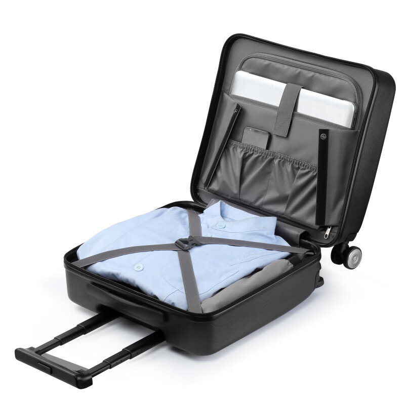 Samsonite Trolley Case TQ9*09004 Black 18-inch Carry-on Case Black Trolley Case Zipper