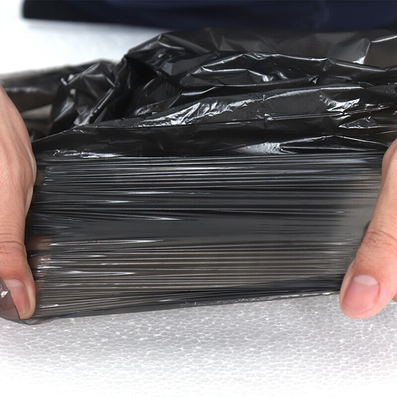 Lide flat mouth garbage bag black 45*50cm 150 pieces household affordable 5 roll plastic bags