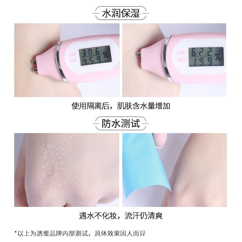 Translucent honey isolation cream, pre-makeup concealer, no makeup, brightening skin tone, invisible pore isolation and protection, two-in-one gift, fair skin purple*1 (suitable for yellow and dull skin)