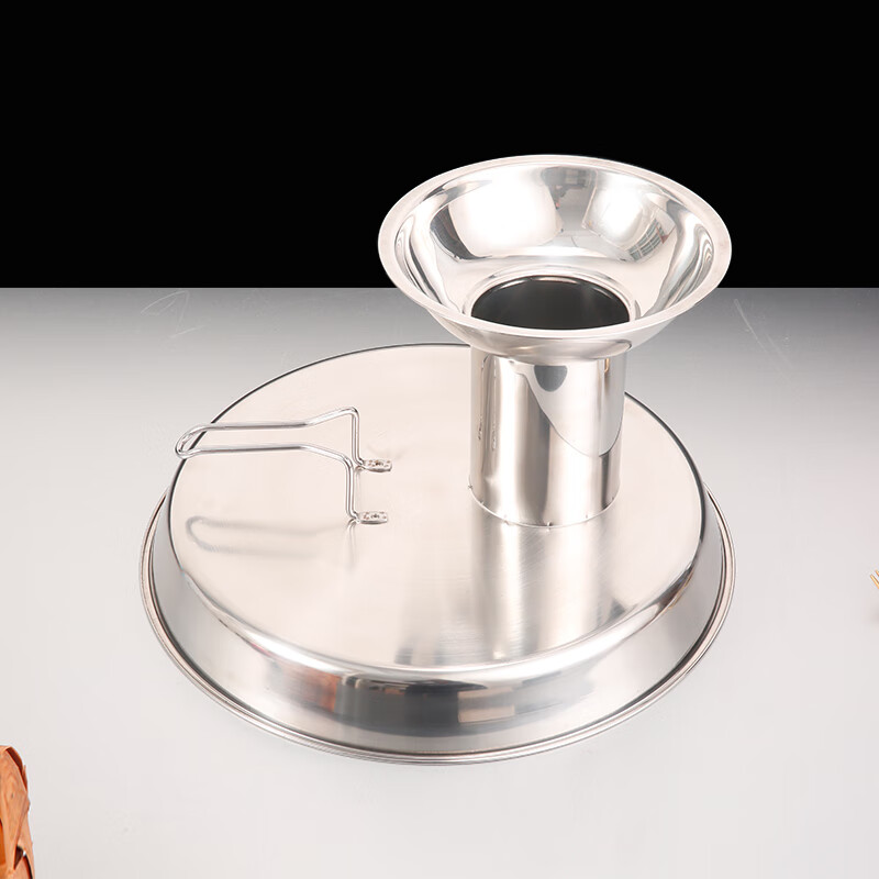 Dele stainless steel commercial seafood hot pot fish yellow spicy diced funnel multi-purpose pot lid river fresh pot anti-splash anti-scalding lid multi-purpose anti-scalding seafood funnel pot lid 41cm