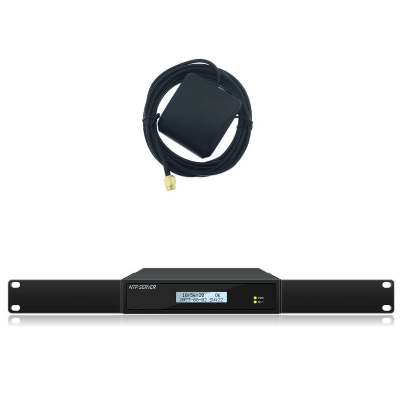 Thousand-star time frequency GPS Beidou timing corrector NTP server standard time source network clock monitoring NTP Server economical 2 100M network ports single DC power supply host + 30m mushroom head antenna