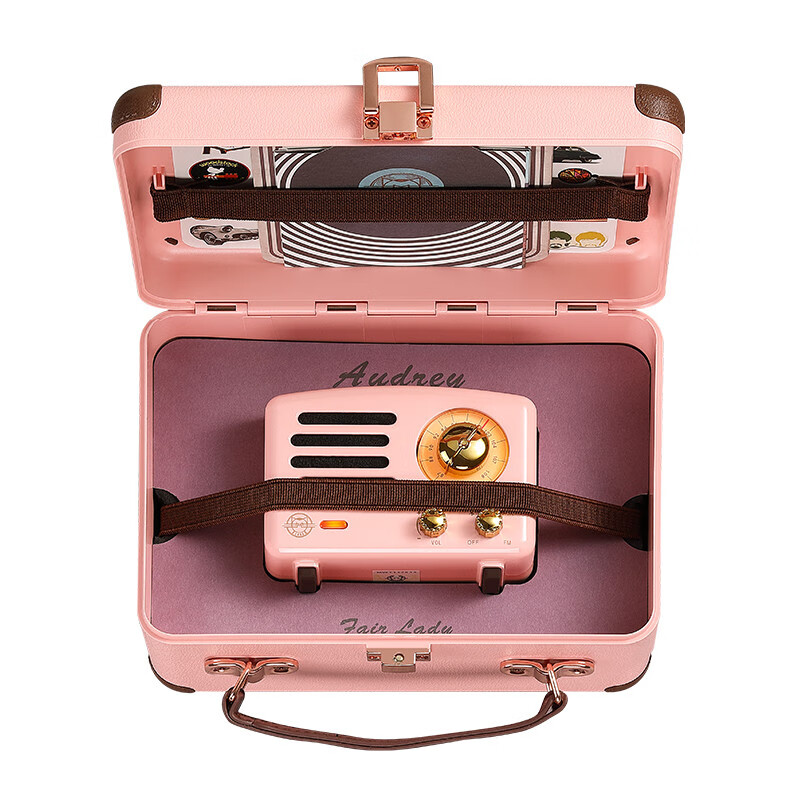 Elvis Presley Radio Elvis Presley Audio Little Prince OTR Wireless Portable Bluetooth Speaker Retro Cute Mini Speaker Audrey Pink New Year Gift for Best Friend and Girlfriend