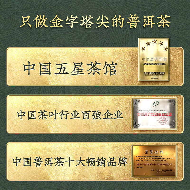 Colorful Yunnan Collection Chenxiang Cake Black Character Cangchen 3 Years Gold Award Pu'er Tea Ripe Tea Cake Gift Box 357g