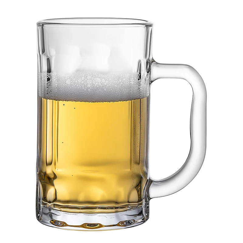 De Gust beer mug thickened with handle draft beer mug bar restaurant large capacity tea cup cold water glass juice cup pineapple cup thickened large capacity 290ml 6 pieces
