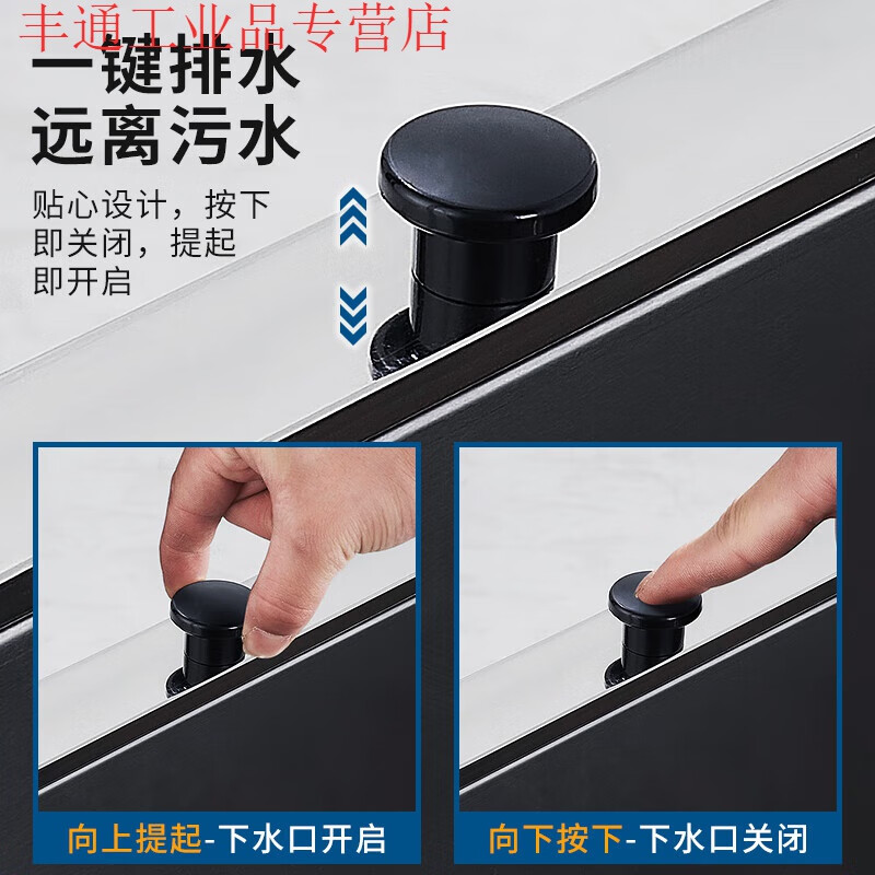 Stainless steel mop pool movable floor-standing drag rack with drain rack mop pool factory hospital school home unit flagship model small 3 mop 4 hooks