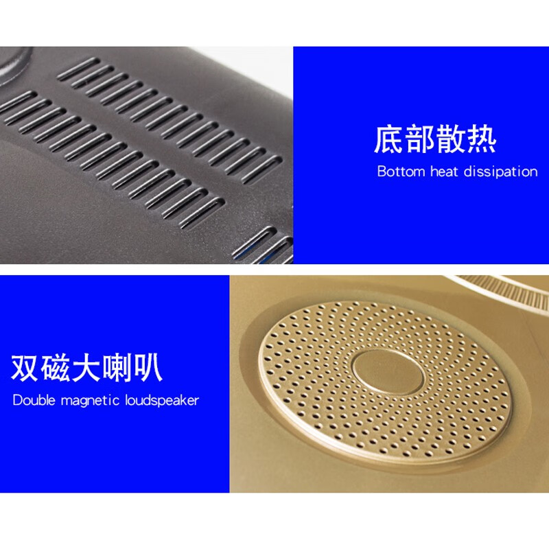 Xianke HD Portable EVD Multi-Function DVD Video Player Large Screen Outdoor DVD Player 22# Champagne Gold Learning Network WiFi Version Standard + 64G U Disk