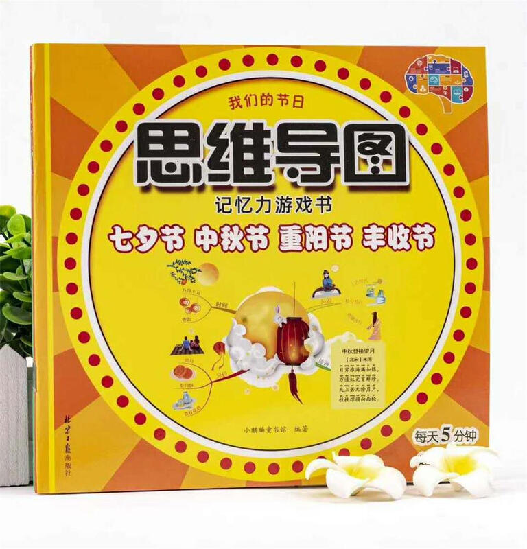 Our festivals mind map memory game for children aged 3-6 years old (New Year's Day, New Year's Eve, Spring Festival, Lantern Festival, Qingming, Dragon Boat Festival, Mid-Autumn Festival, Double Ninth Festival, Harvest, Winter Solstice, Laba Festival, traditional festivals for worshiping stoves) (China Environmental Labeling Products Green Printing)