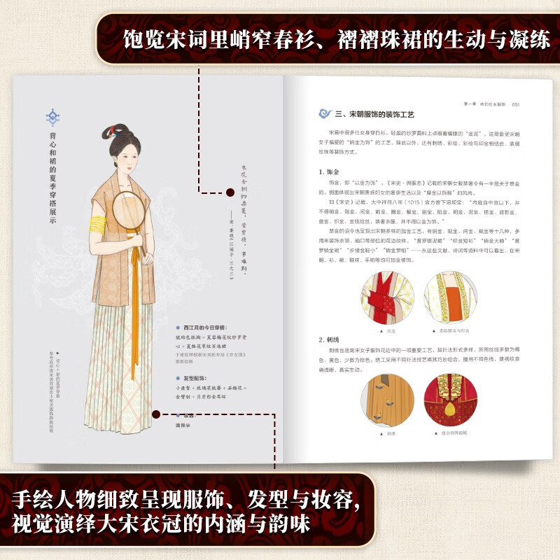 Self-operated and free shipping Illustrations of traditional Chinese clothing What I wore in the Song Dynasty Hanfu Song Dynasty Five Thousand Years of China Etiquette and Culture Traditional Culture The Ancient Chinese Culture
