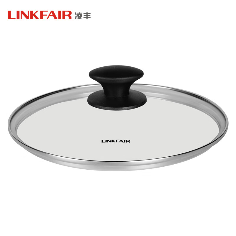 Lingfair (LINKFAIR) stainless steel pot lid with visual cooking tempered glass lid, autoclaved series 22cm pot lid