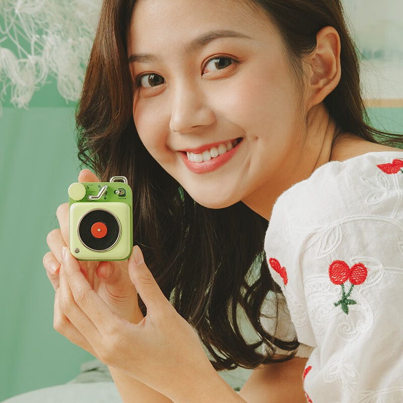 Elvis Presley Radio Elvis Presley Audio Atomic Record Player B612 MW-P1 Portable Retro Bluetooth Speaker Outdoor Mini Speaker Wilderness Green High Fidelity New Year Gift Birthday Gift