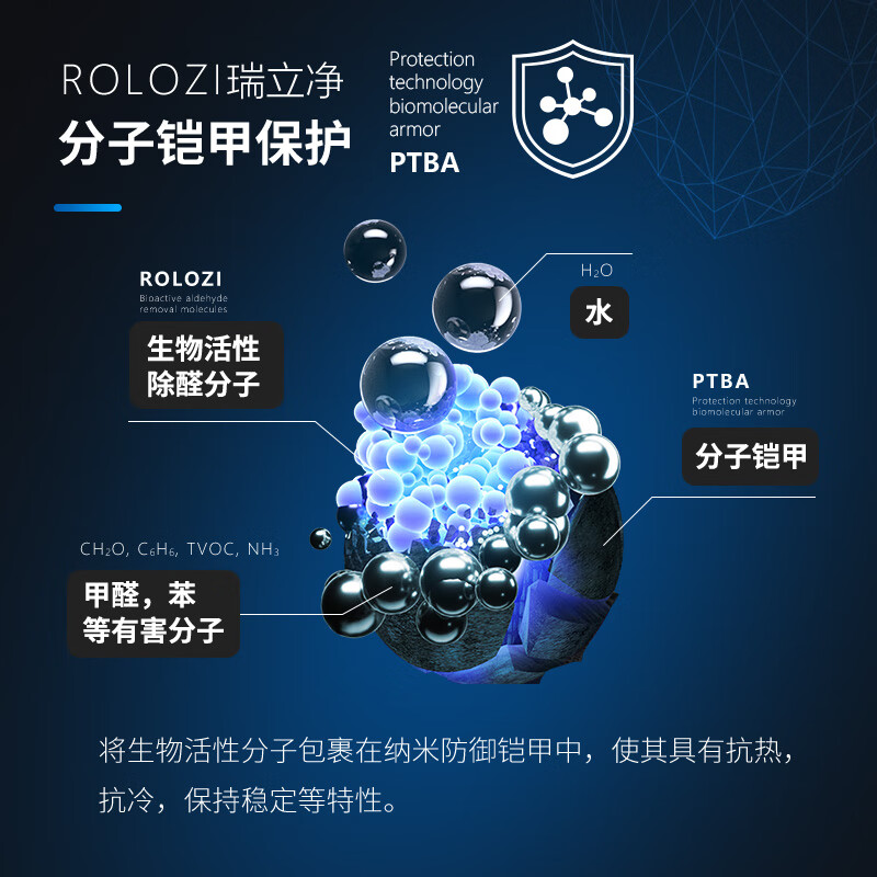 Ruilijing ROLOZI B type deep formaldehyde removal spray biological enzyme new car TVOC formaldehyde removal spray 3 bottles