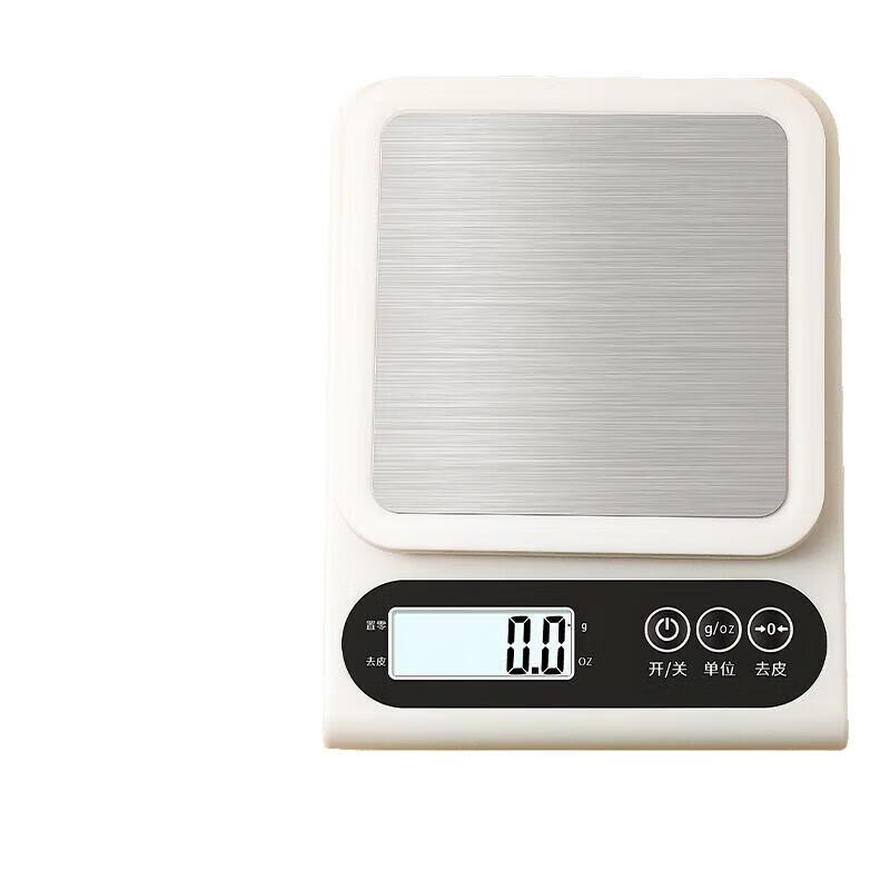 Baijie kitchen scale electronic scale household small accurate weighing scale high-precision food scale baking scale scale stainless steel panel 5kg/0.1g battery version