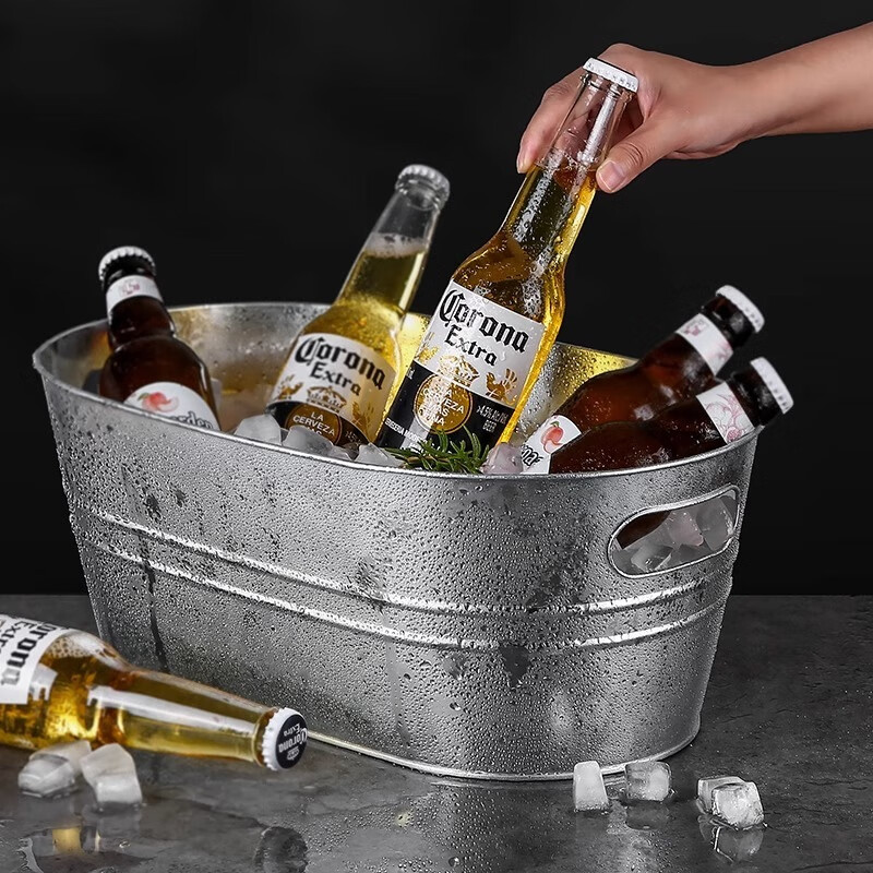 Zi Sha Ice Bucket Ice Cube Internet Celebrity KTV Bar Commercial Large Capacity Ice Bucket Home Chilled Champagne Beer Ice Cube Bucket Large Capacity Ice Bucket