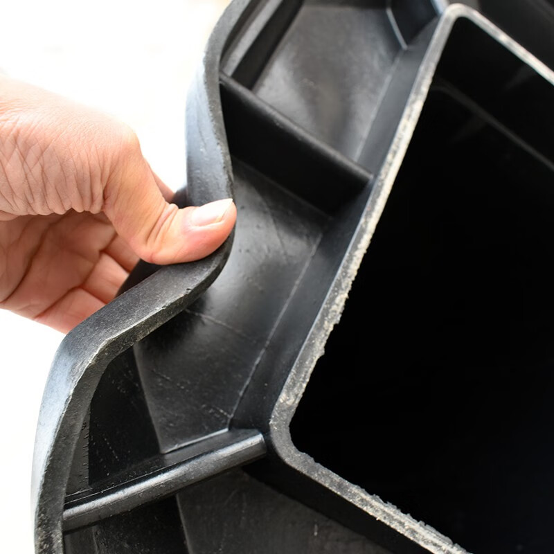 Qilu Anran Reflective Road Cone Plastic Rubber Square Cone Bucket Black and Yellow Do Not Park Isolation Pillar No Parking Sign Reflective Road Block Warning Post Occupies Parking Space Ice Cream Cone 7 catties