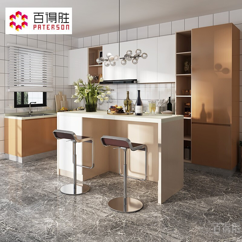 Baidusheng integrated cabinet customization, modern minimalist kitchen cabinets, kitchen decoration, wall cabinets and floor cabinets, custom-made Jensen series cabinets. Consult customer service to receive a star basin + faucet + drawer 3-meter base cabinet + 3-meter countertop + 1-meter wall cabinet