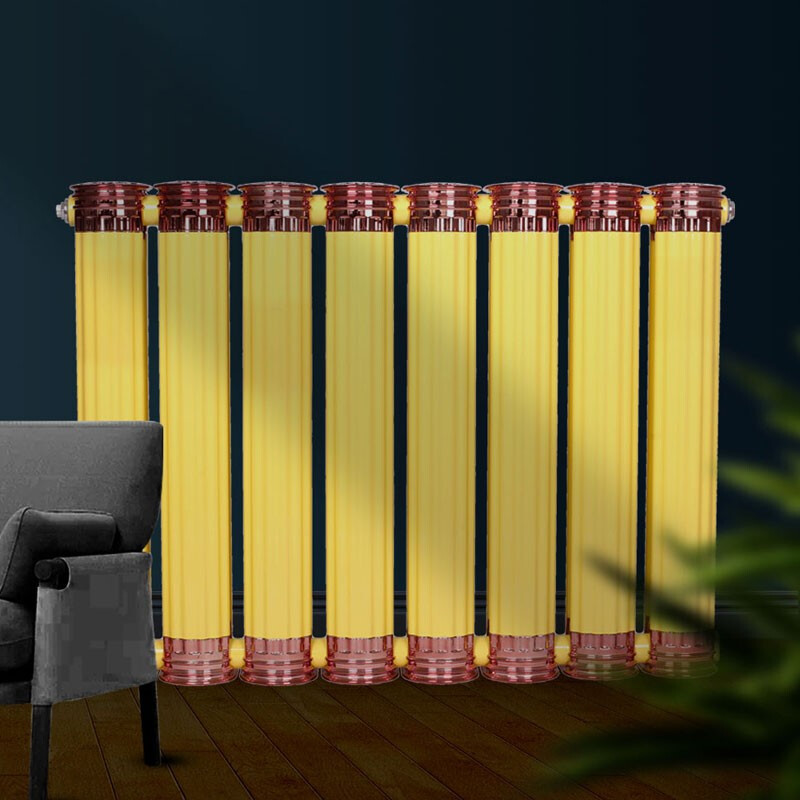 Middleton copper-aluminum composite radiator Roman column radiator home self-heating wall-mounted radiator water heating radiator orange 600 center distance