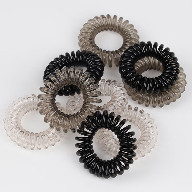 Beauty Skin High Elasticity Ice-Permeable Telephone Cord Hair Rope 9 Hair Tie Small Thick Hair Rubber Band High Ponytail MF8209