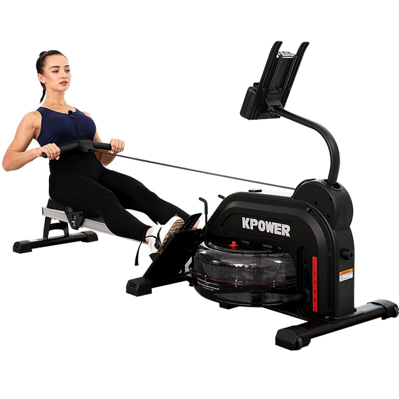 Kanglajia K7116 water resistance rowing machine indoor simulated paddling fitness equipment gym commercial rowing machine K7116 aluminum alloy track 5-stop resistance + water resistance
