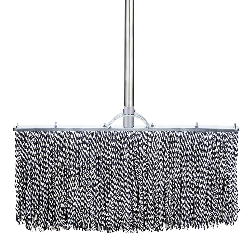 Hasdick dust push flat mop, 60CM black and white reinforced steel rod, office housekeeping, factory workshop, shopping mall cleaning, water absorption, decontamination, removable (1 pack) HKW-37