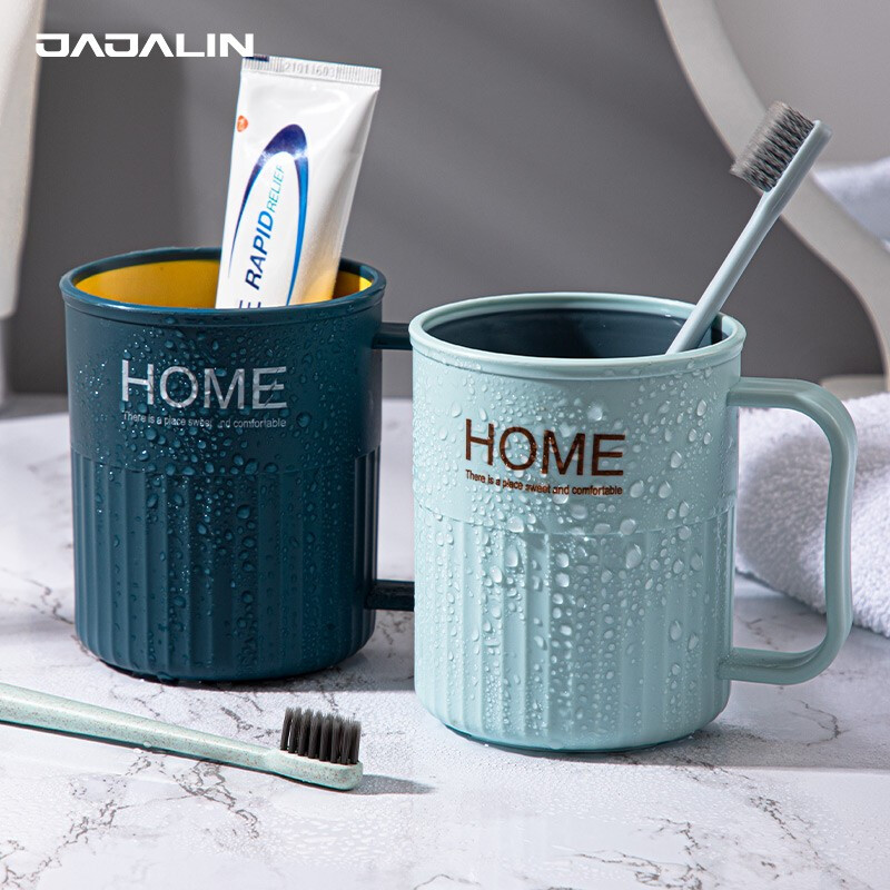 JAJALIN simple washing cup, toothbrush cup, thickened toothbrush cup, toothbrush cup, Nordic plastic cup, one set